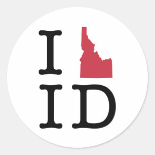 I Love Idaho Classic Round Sticker