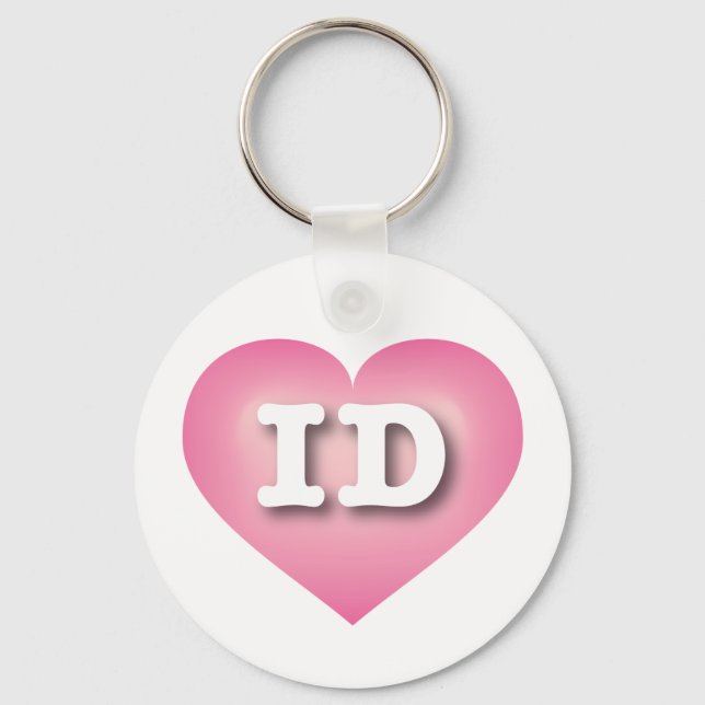 I love Idaho - ID pink fade heart Key Ring (Front)