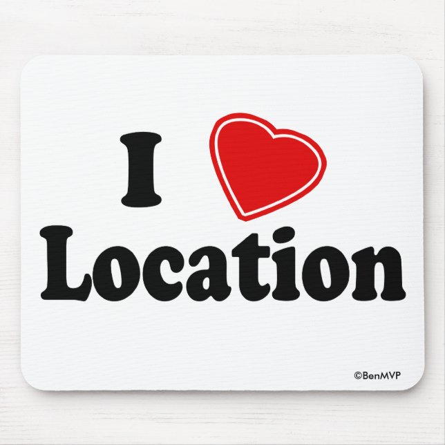 I Love II Mouse Pad (Front)