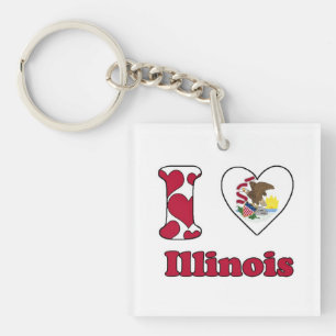 I love Illinois Key Ring