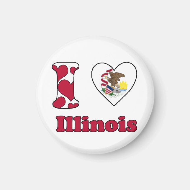 I love Illinois Magnet (Front)