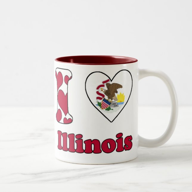 I love Illinois Two-Tone Coffee Mug (Right)