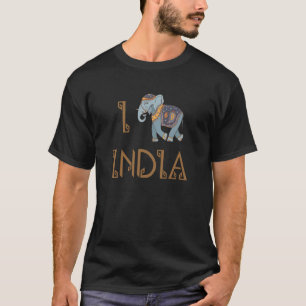 I Love India Elephant Lover I Heart India Souvenir T-Shirt