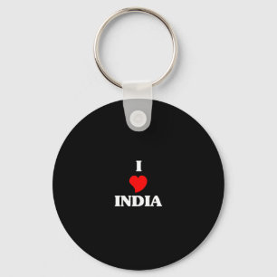 I Love India Key Ring