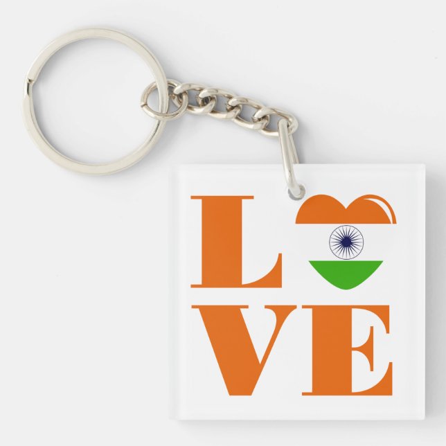 I love India Key Ring (Front)