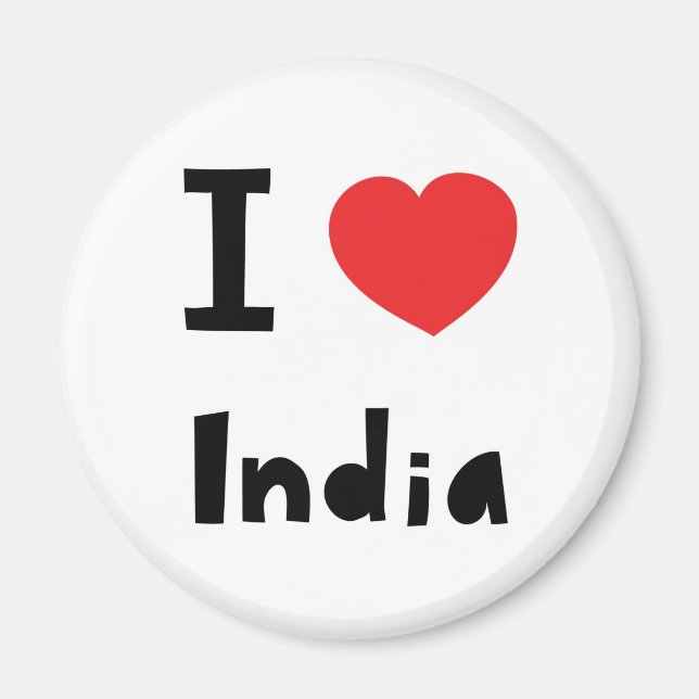 I love India Magnet (Front)