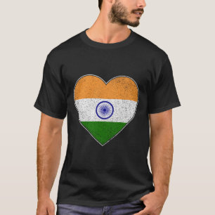 I Love India My Indian Heart Flag Country Dna Prid T-Shirt