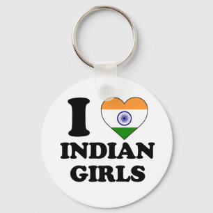I love Indian girls Key Ring