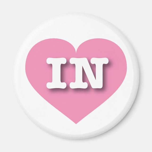 I love Indiana - IN pink heart Magnet (Front)