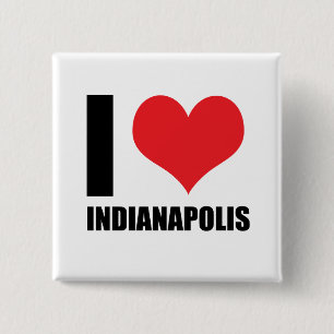 I love Indianapolis 15 Cm Square Badge