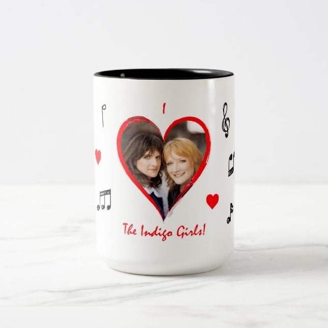 I Love Indigo Girls Two-Tone Coffee Mug (Center)