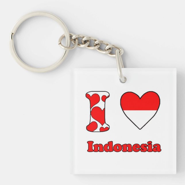 I love Indonesia Key Ring (Front)