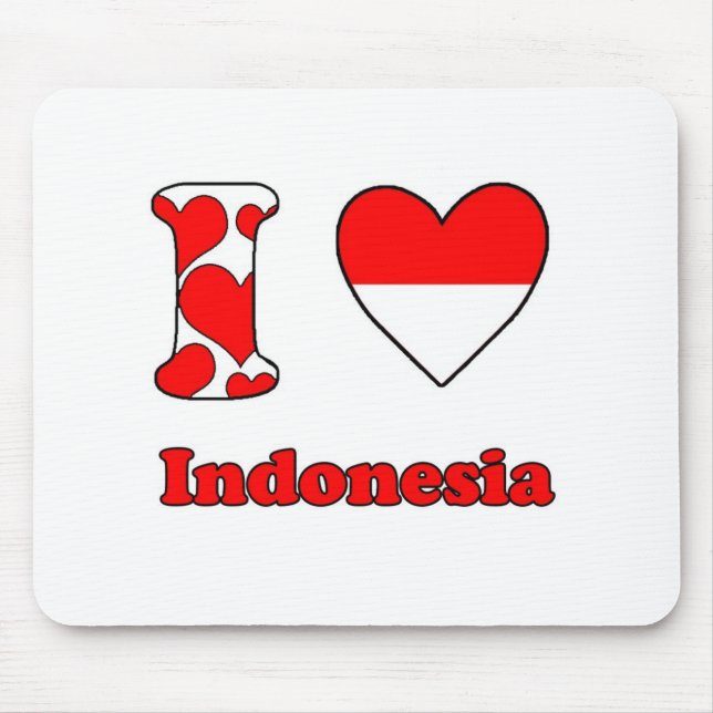 I love Indonesia Mouse Pad (Front)