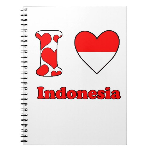 I love Indonesia Notebook (Front)