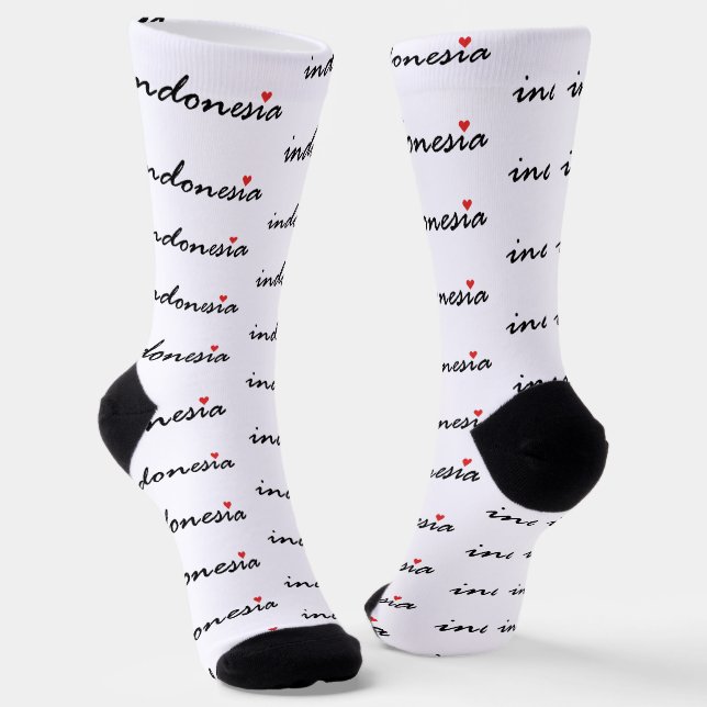 I love Indonesia Socks (Angled)