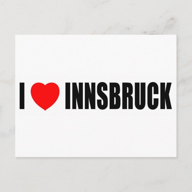 I Love Innsbruck Postcard (Front)
