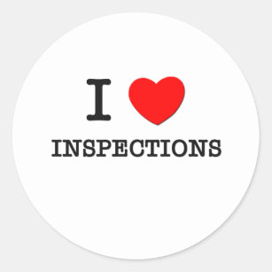 I Love Inspections Classic Round Sticker