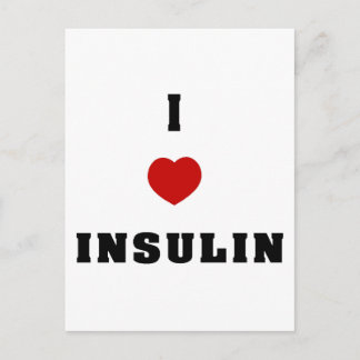 I Love Insulin Postcard