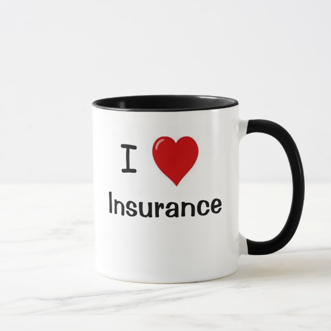 I Love Insurance - I Heart Insurance Mug (Right)