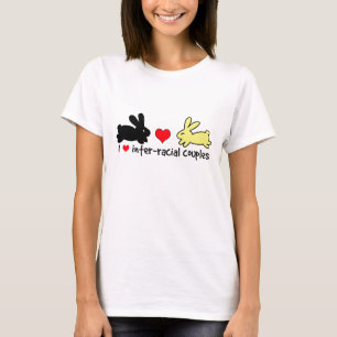 I Love Inter-racial Couples - yellow and black T-Shirt