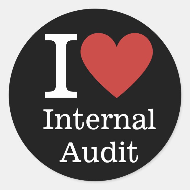 I ❤️ Love Internal Audit (for Employees) CUSTOM Classic Round Sticker (Front)