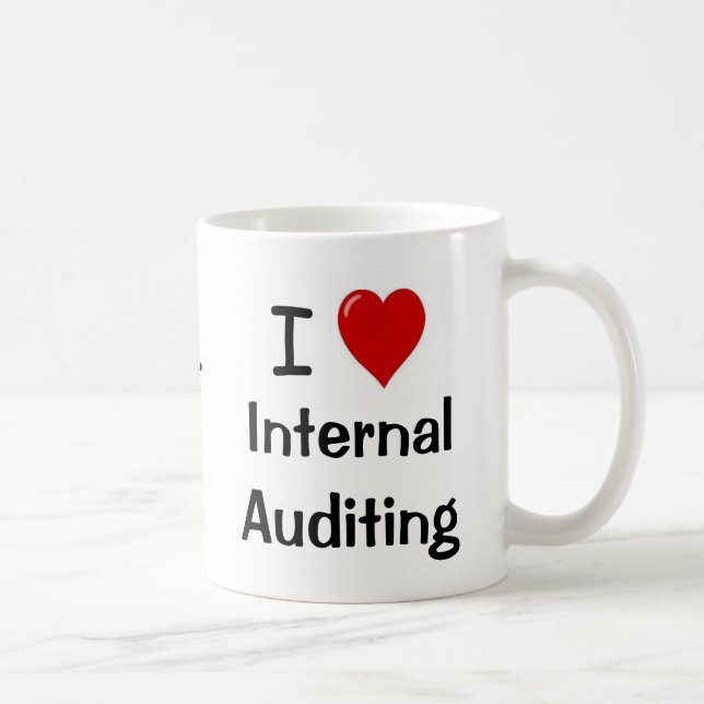 I Love Internal Auditing Intern. Auditing Heart Me Coffee Mug (Right)