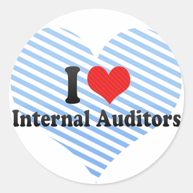 I Love Internal Auditors Classic Round Sticker (Front)