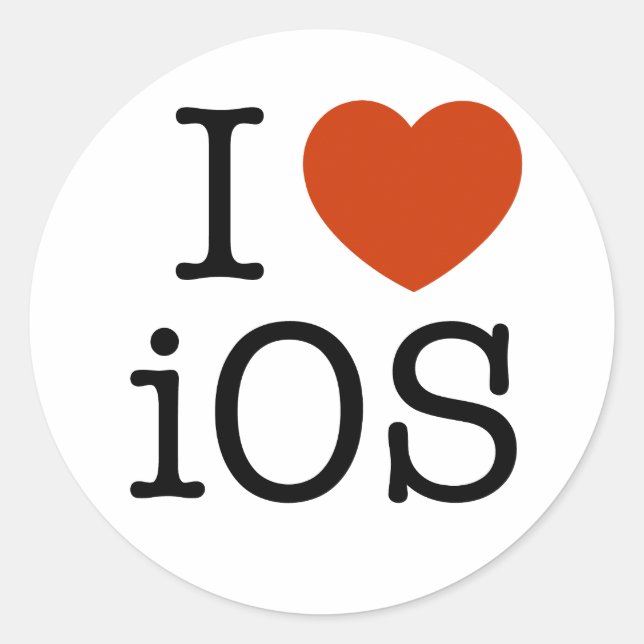 I love iOS - sticker (Front)