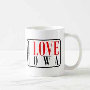 I Love Iowa Design Coffee Mug