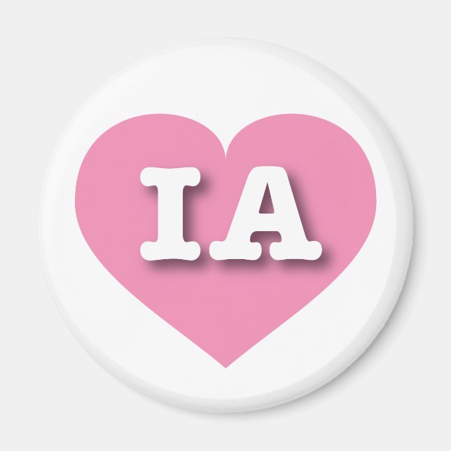 I love Iowa - IA pink heart Magnet (Front)