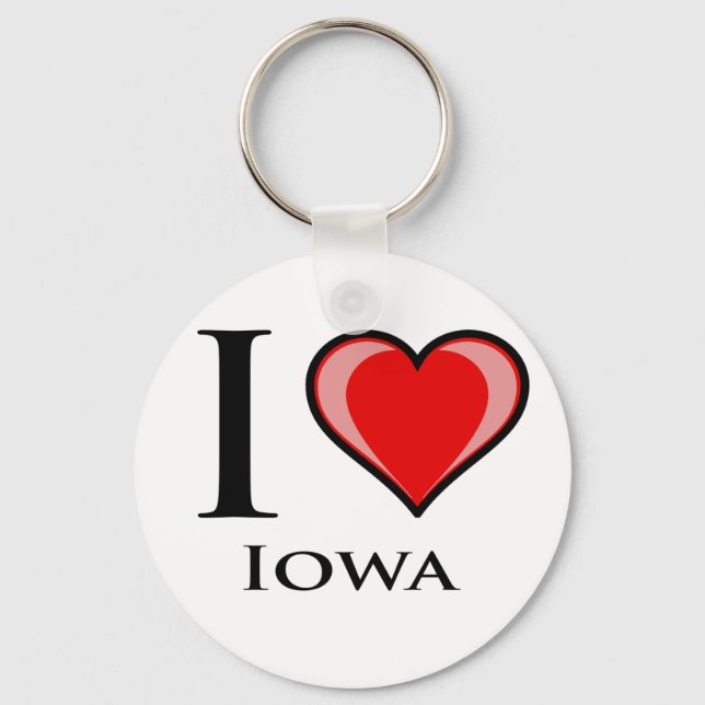 I Love Iowa Key Ring (Front)