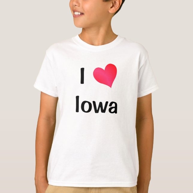 I Love Iowa T-Shirt (Front)