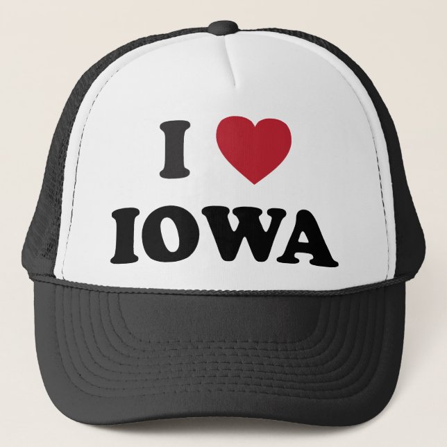I Love Iowa Trucker Hat (Front)