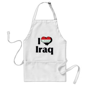 I Love Iraq Flag Standard Apron