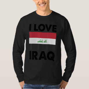 I Love Iraq I Heart Iraq Family Travel Iraq Flag T-Shirt
