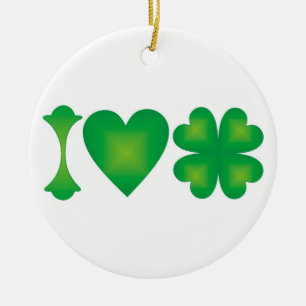 I Love Ireland Ceramic Ornament