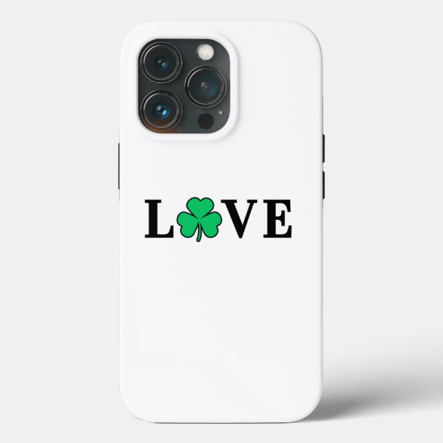 I Love Ireland I Love Irish Shamrock Clover Modern Case-Mate iPhone Case (Back)
