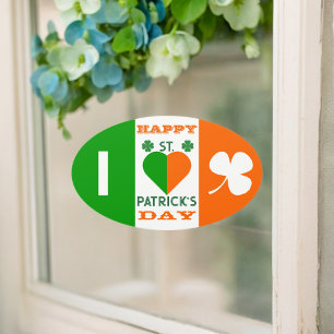 I Love Ireland Oval Sticker
