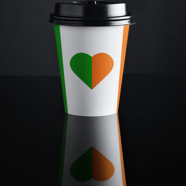 I Love Ireland  Paper Cups (irish festival art kids,adult party stationery, birthday party use and throw paper cups)