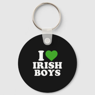 I Love Irish Boys Funny St Patrick's Day Heart Key Ring