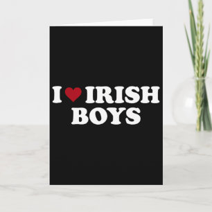 I Love Irish Boys Heart St Patricks Day Couples Gi Card