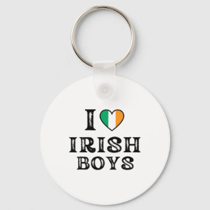I Love Irish Boys I Heart Irish Boys Funny St. Pat Key Ring