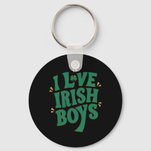 I Love Irish Boys I Heart Irish Boys Funny St. Pat Key Ring