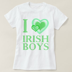 I Love Irish Boys Ladies Baby Doll T-Shirt
