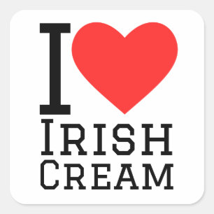 I love Irish cream Square Sticker