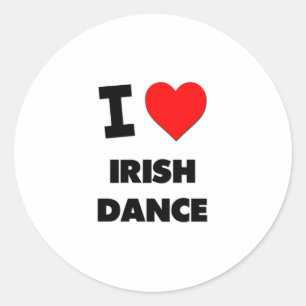 I Love Irish Dance Classic Round Sticker
