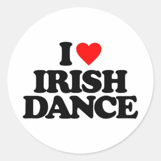 I LOVE IRISH DANCE CLASSIC ROUND STICKER