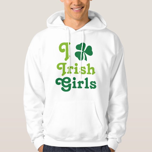 I Love Irish Girls Shamrock Green Tee (Front)