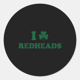 I Love Irish Redheads Boys By1  Classic Round Sticker