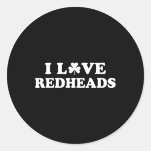 I Love Irish Redheads Boys By2 Classic Round Sticker